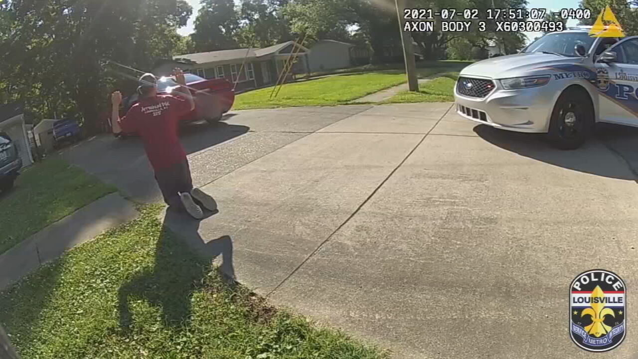 LMPD body cam footage of Robby Wildt after kidnapping